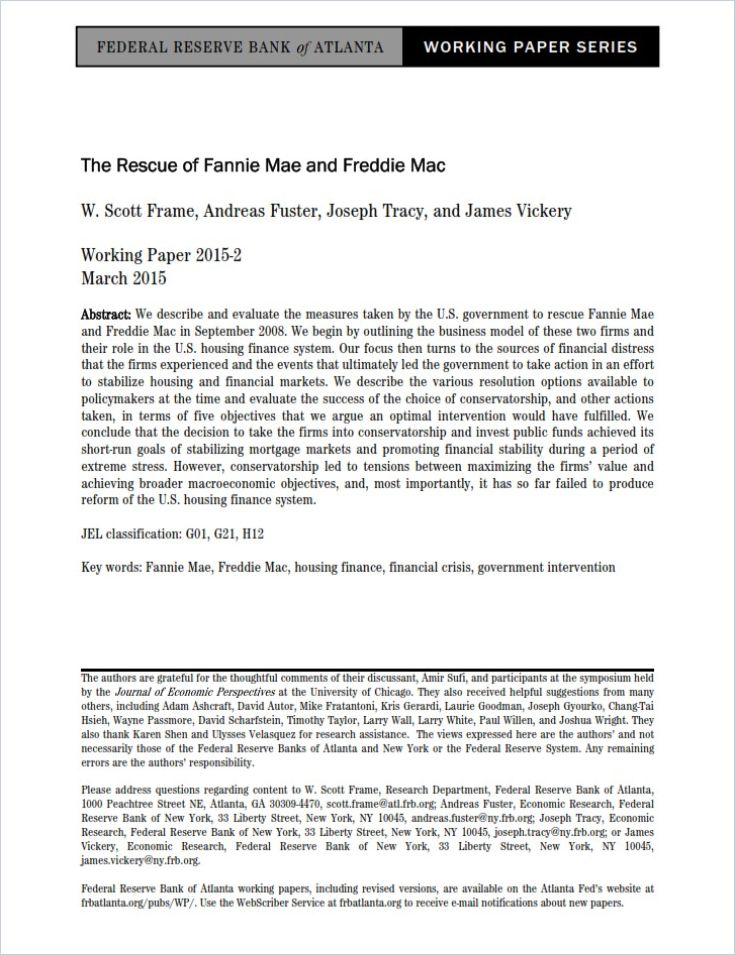 The Rescue of Fannie Mae and Freddie Mac Book Cover