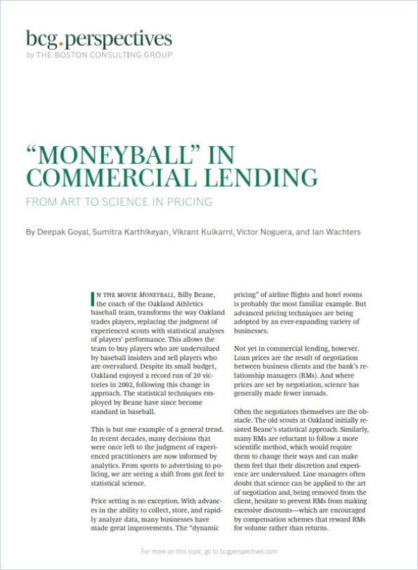 “Moneyball” in Commercial Lending Book Cover