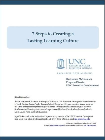 7 Steps to Creating a Lasting Learning Culture Book Cover
