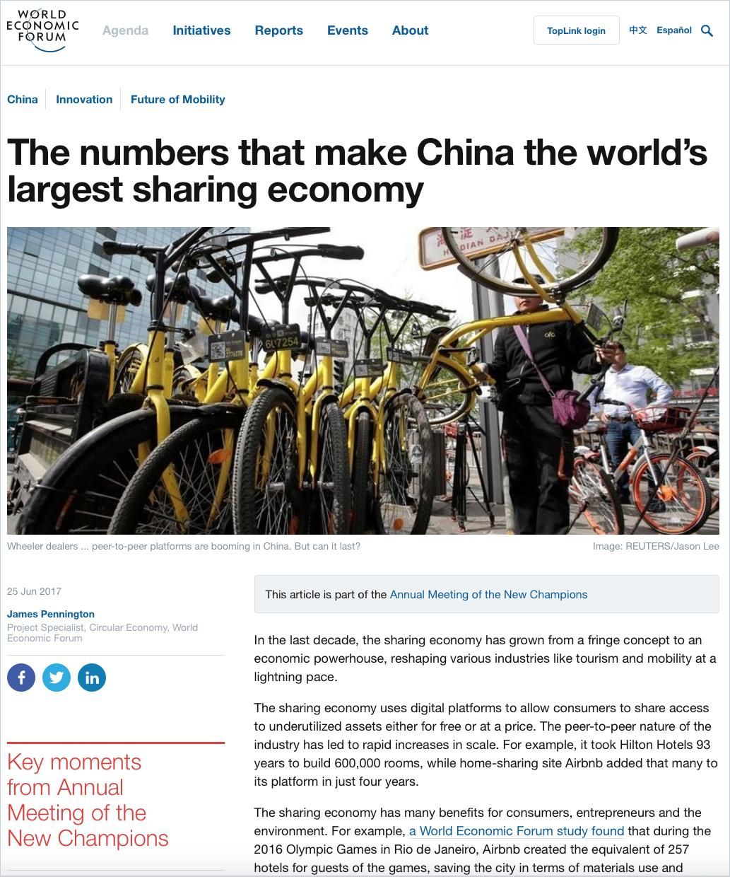 The Numbers That Make China the World’s Largest Sharing Economy Book Cover