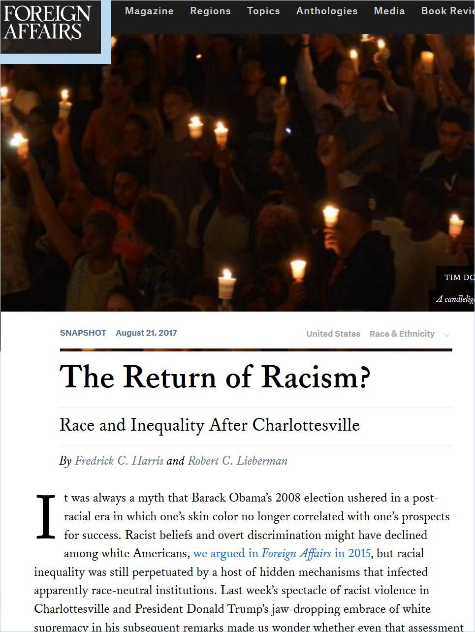 The Return of Racism? Book Cover