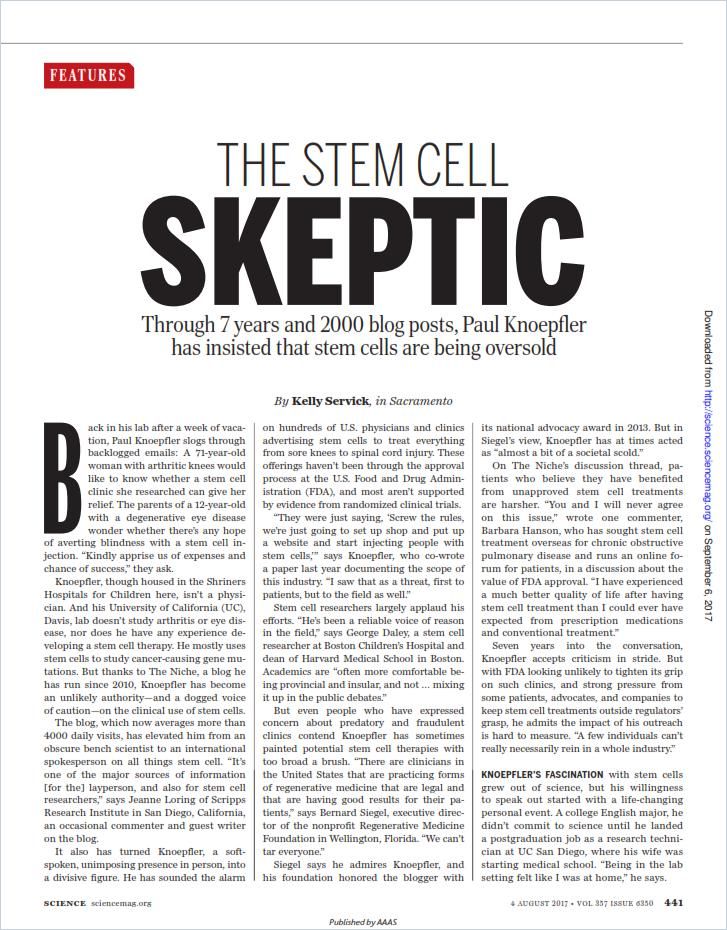 The Stem Cell Skeptic Book Cover