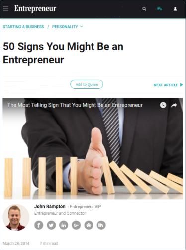 50 Signs You Might Be an Entrepreneur Book Cover