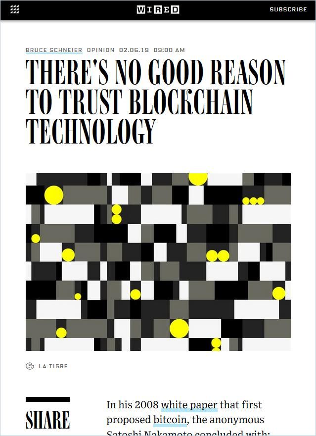 There’s No Good Reason to Trust Blockchain Technology Book Cover
