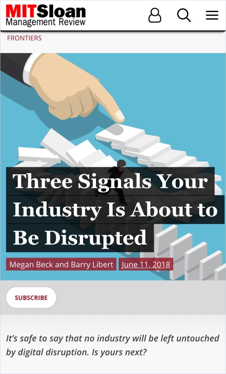 Three Signals Your Industry Is About to Be Disrupted Book Cover