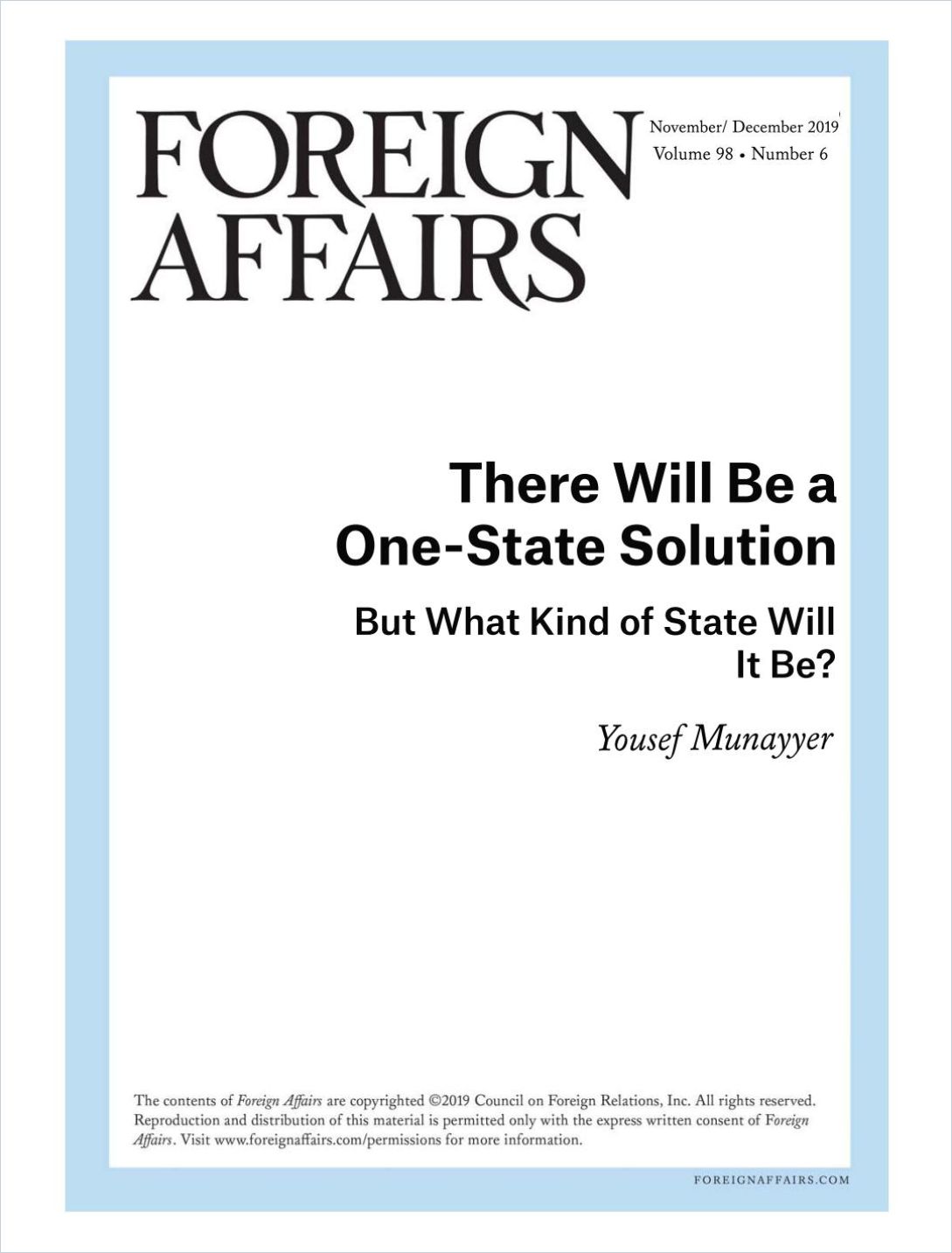 There Will Be a One-State Solution Book Cover