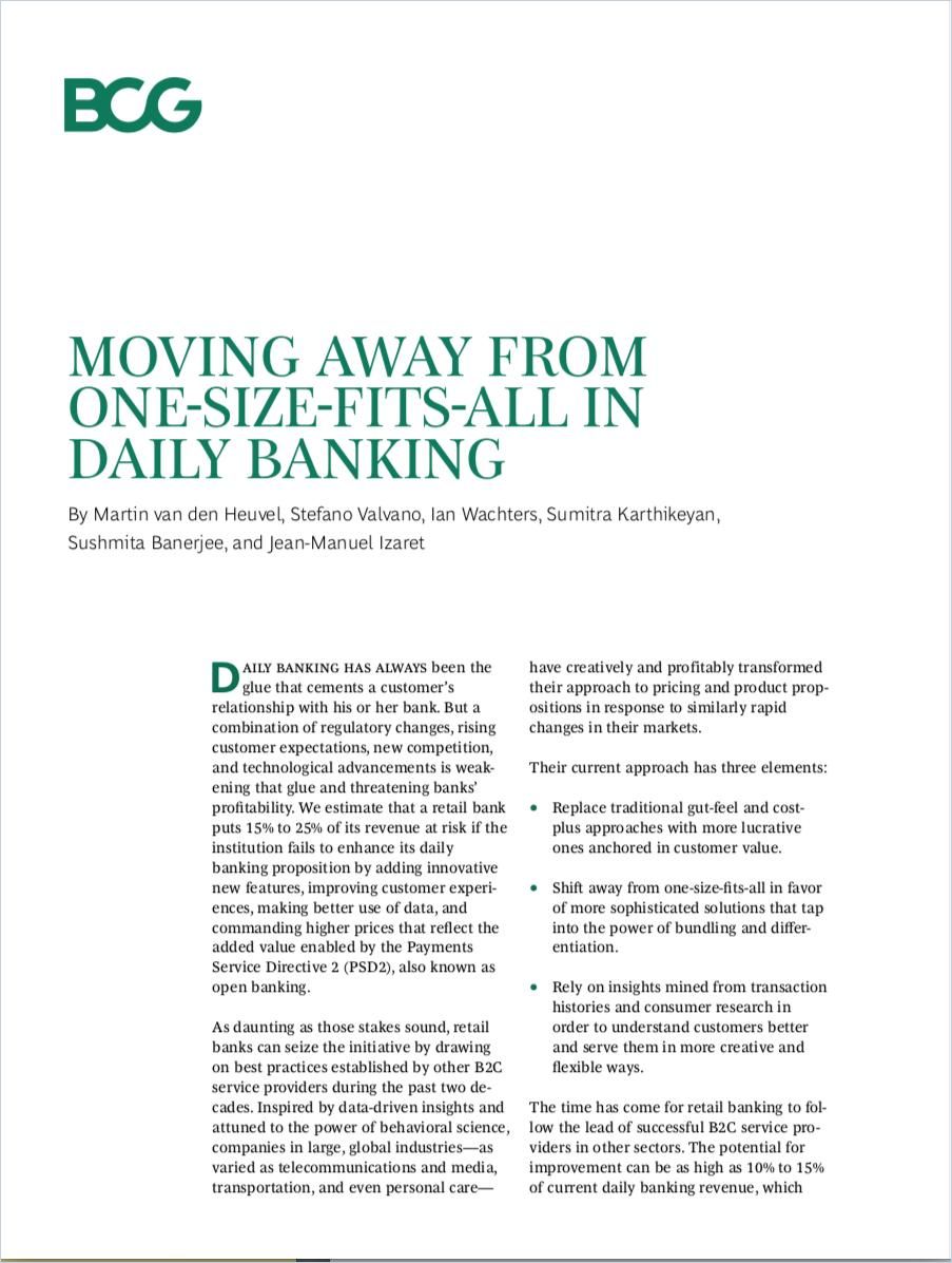 Moving Away from One-Size-Fits-All in Daily Banking Book Cover