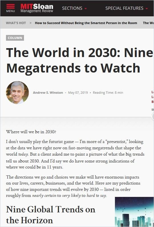 The World in 2030 Book Cover