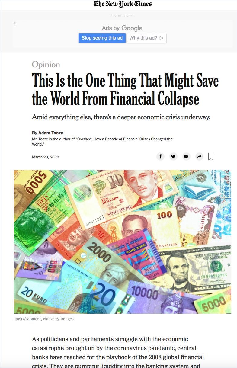 This Is the One Thing That Might Save the World From Financial Collapse Book Cover