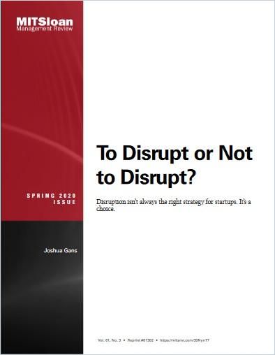 To Disrupt or Not to Disrupt? Book Cover