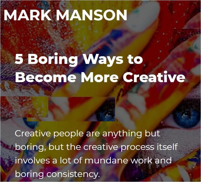 5 Boring Ways to Become More Creative Book Cover
