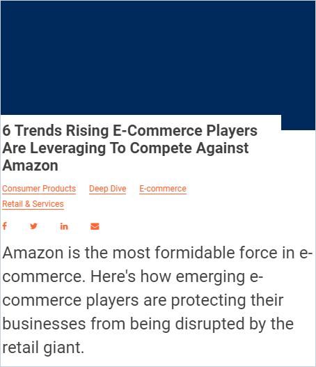 6 Trends Rising E-Commerce Players Are Leveraging to Compete Against Amazon Book Cover
