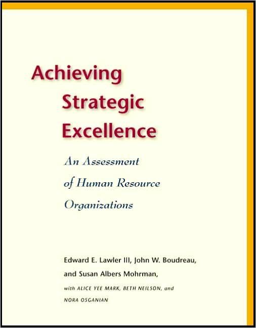 Achieving Strategic Excellence Book Cover